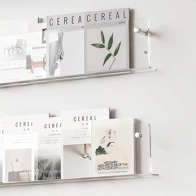 Porte revue mural - ModernStorageRack™ - Transparent - Ma maison exquise