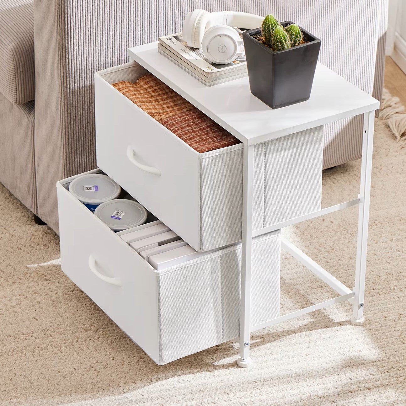 Table de Chevet - JHKCab™ - Blanc - Ma maison exquise
