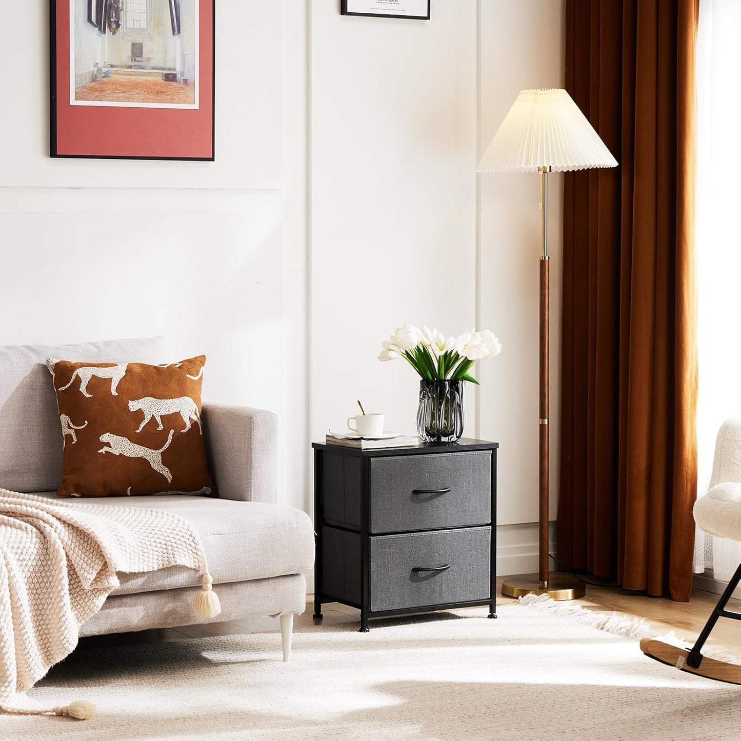 Table de Chevet - JHKCab™ - Gris - Ma maison exquise