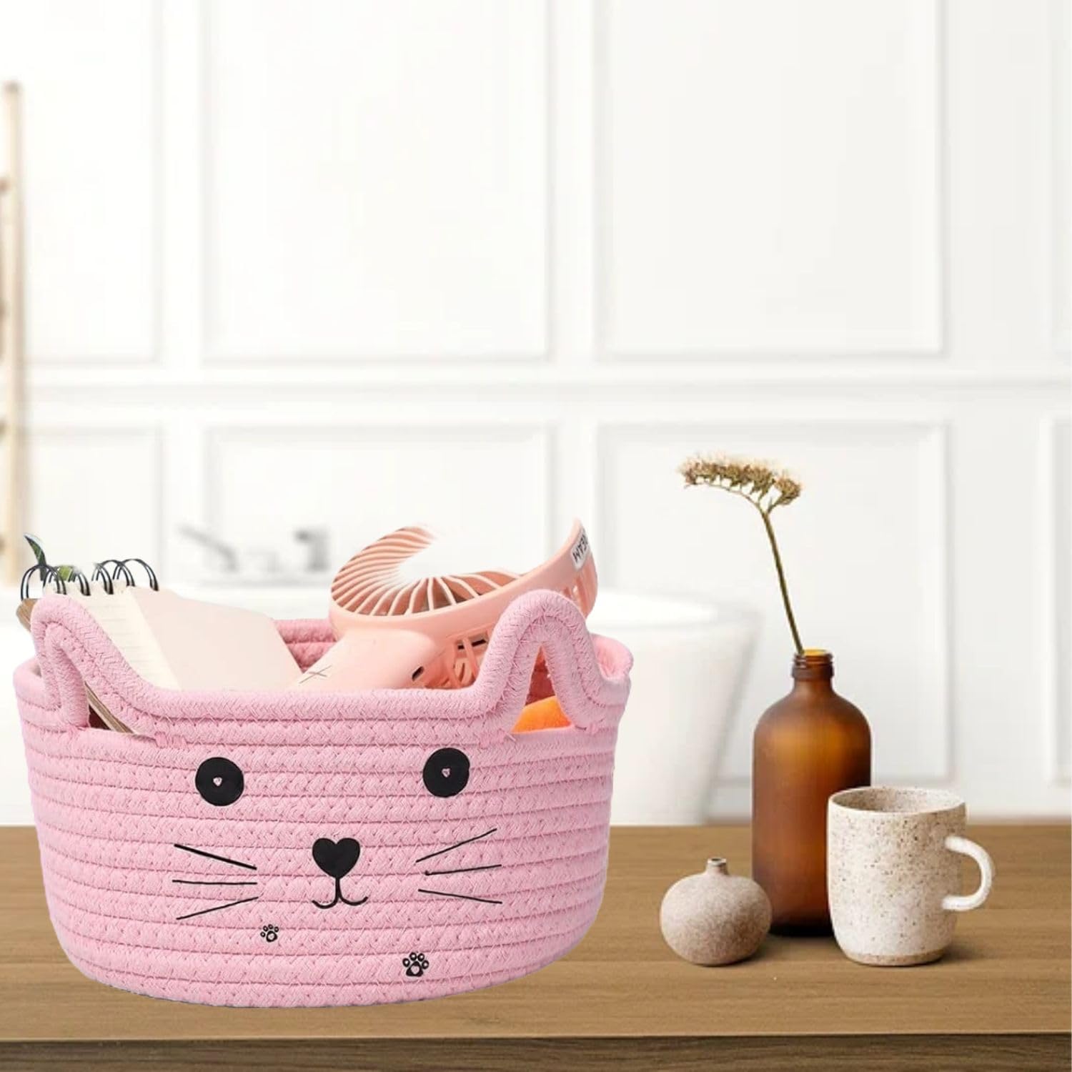 Paniers de Rangement - CottonStorageBaskets™ - Rose - Ma maison exquise