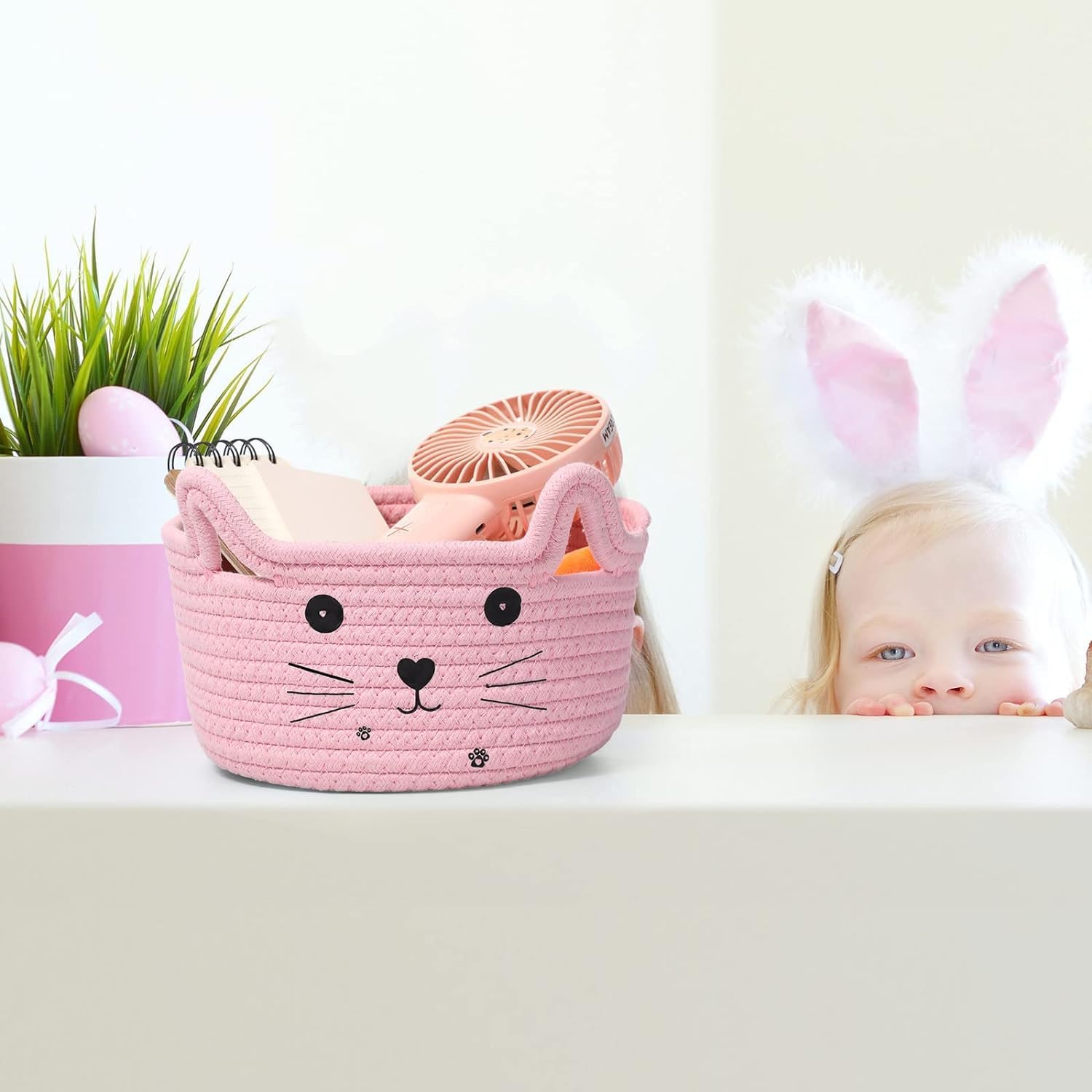Paniers de Rangement - CottonStorageBaskets™ - Rose - Ma maison exquise