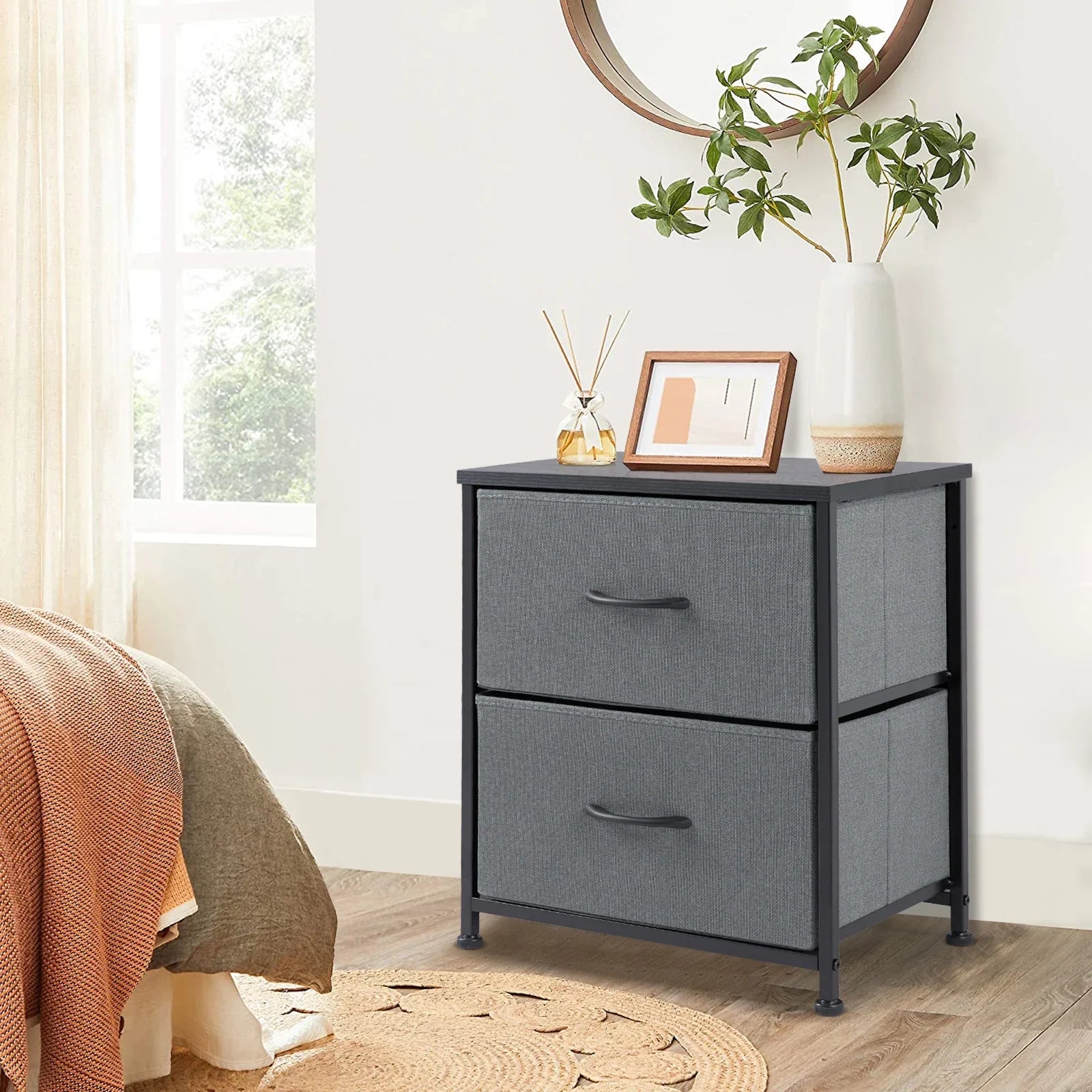 Table de Chevet - JHKCab™ - Gris - Ma maison exquise